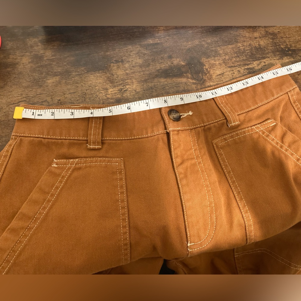 Old Navy Women's Straight Leg Painter Pants in Rust Brown - Picture 5 of 7